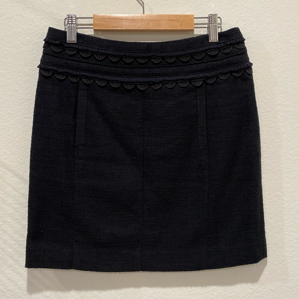 Tory Burch Tweed Skirt Ruffle
